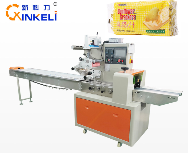 Máquina de envasado de galletas con bandeja