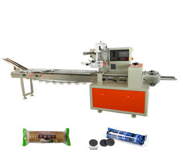 automatic cookies packaging machine on edge